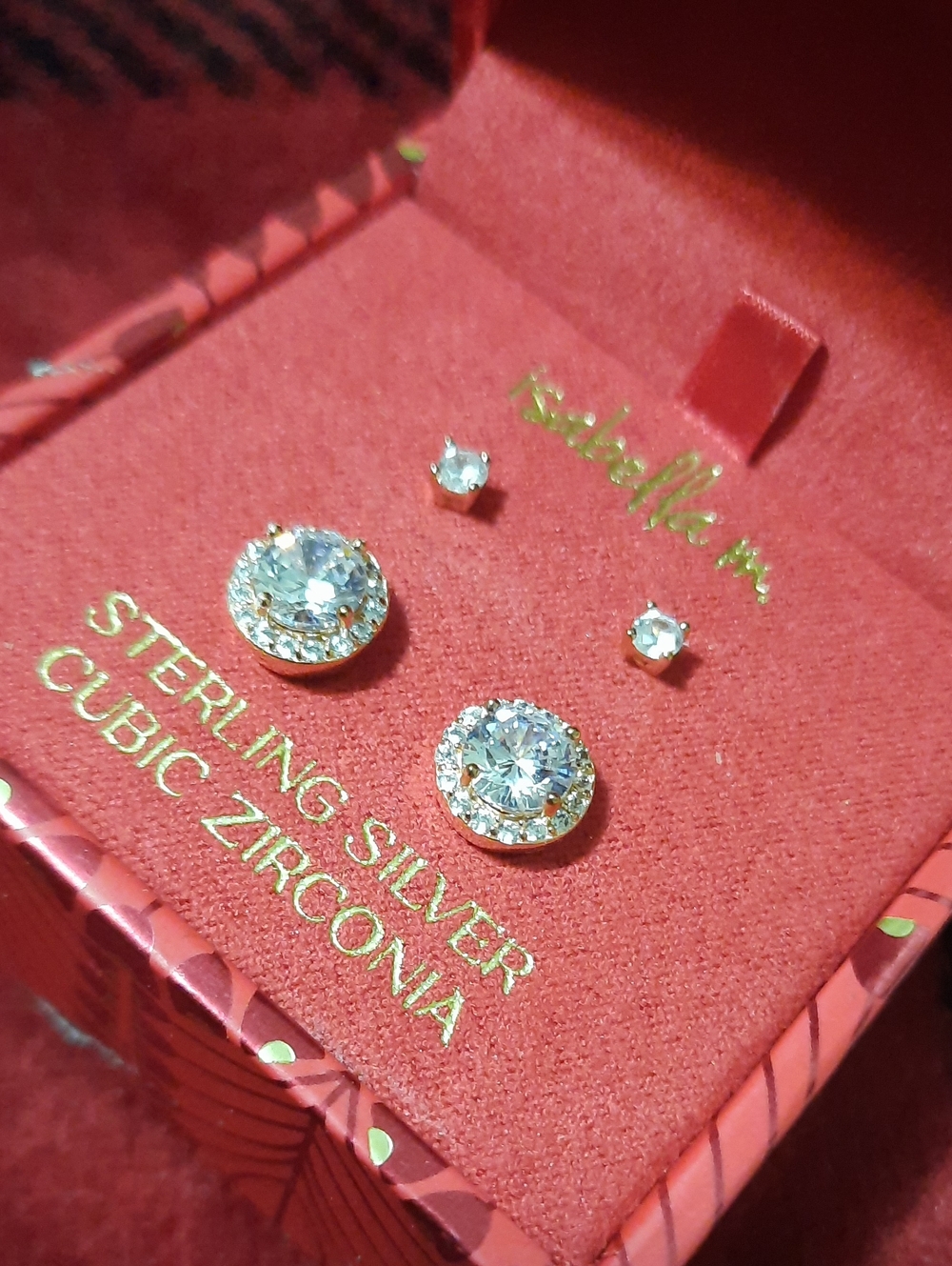 NIB AUTHENTIC GENUINE SOLID 14K ROSE 🌹GOLD OVER STERLING SILVER CZ SET LOT 💕